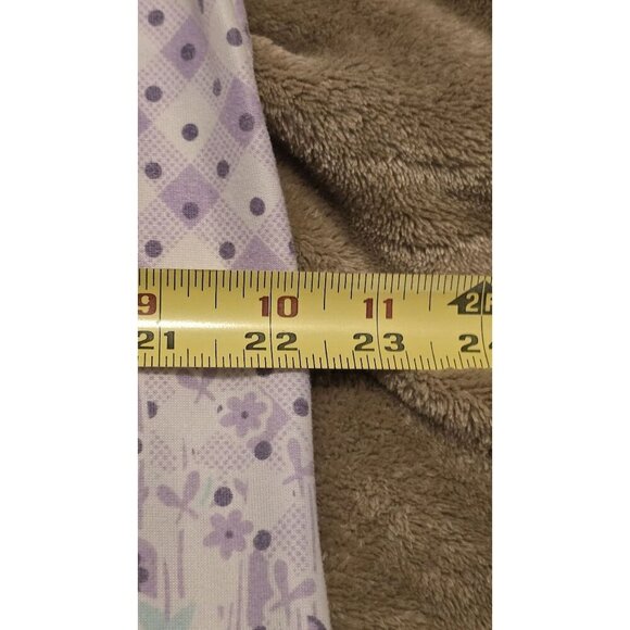 Betsy TW Lavender Button Lounge Dress With Paisley & Gingham Print Short 2XL - Picture 7 of 7